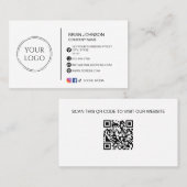 Modernes Logo für Social Media QR Code Visitenkarte (Vorne/Hinten)