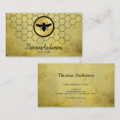Modernes Logo für Wabenrüben und Hexagon-Bienen Visitenkarte (Vorne/Hinten)