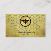 Modernes Logo für Wabenrüben und Hexagon-Bienen Visitenkarte (Vorderseite)