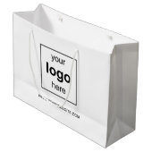 Modernes Logo für Werbeaktionen Große Geschenktüte (Vorderseite Schrägansicht)