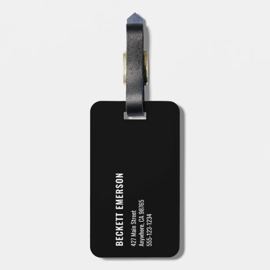 Modernes Logo Gepäckanhänger (Rückseite vertikal)