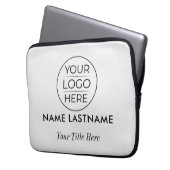 Modernes Logo Geschäft Laptopschutzhülle (Vorderseite Links)
