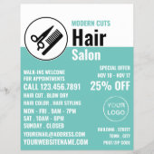 Modernes Logo, Haarstylist, Friseur-Salon-Werbespo Flyer (Vorne)