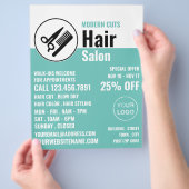 Modernes Logo, Haarstylist, Friseur-Salon-Werbespo Flyer (Hand)