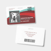 Modernes Logo-ID-Foto Medizinisch Beruflich Ausweis (Vorder- & Rückseite)