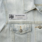 Modernes Logo-Know-how Classic Gray Black Orange Namensschild (Beispiel)