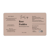 Modernes Logo Kosmetisches Flaschenetiksiegel (Vorne)