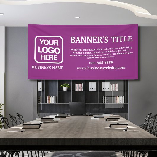 Modernes Logo Magenta Business Banner