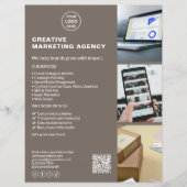 Modernes Logo Marketing Kreatives Geschäft Beige Flyer (Vorne)