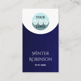 Modernes Logo minimalistisch Mitternachtsblau Visitenkarte