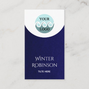 Modernes Logo minimalistisch Mitternachtsblau Visitenkarte