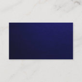 Modernes Logo minimalistisch Mitternachtsblau Visitenkarte (Rückseite)