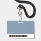 Modernes Logo Mitarbeiter Foto Strichcode Horizont Ausweis (Rückseite mit Lanyard)