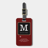 Modernes Logo. Monogramm für Reisende Gepäckanhänger (Vorderseite vertikal)
