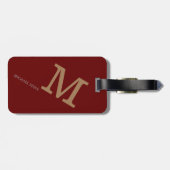 Modernes Logo. Monogramm für Reisende Gepäckanhänger (Rückseite horizontal)