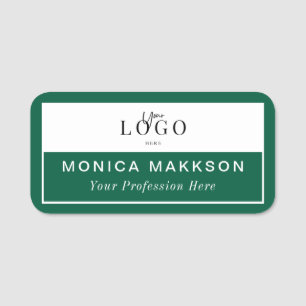 Modernes Logo, Name und Titel Namensschild