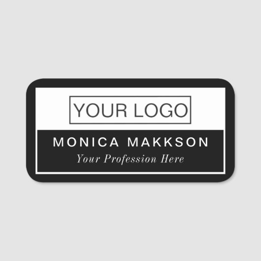 Modernes Logo, Name und Titel Namensschild (Vorderseite)