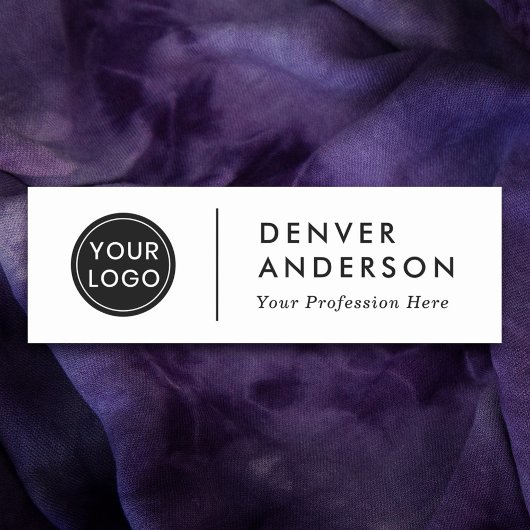 Modernes Logo, Name und Titel Namensschild