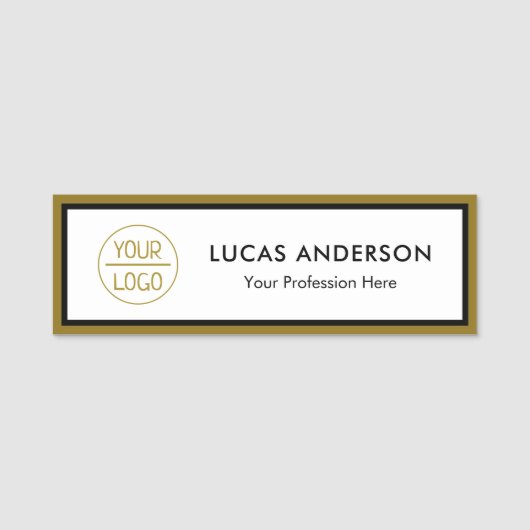 Modernes Logo, Name und Titel Namensschild (Vorderseite)