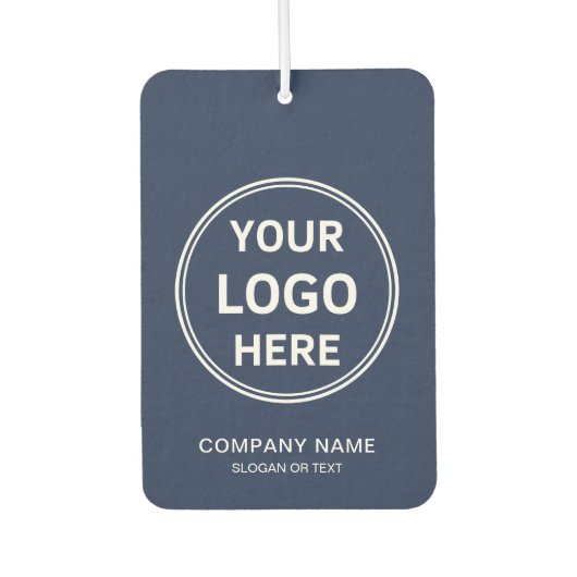 Modernes Logo Navy Blue Business Autolufterfrischer (Vorderseite)