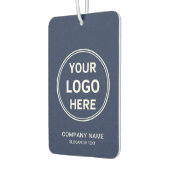 Modernes Logo Navy Blue Business Autolufterfrischer (Links)