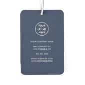 Modernes Logo Navy Blue Business Autolufterfrischer (Rückseite)