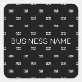Modernes Logo oder Designmuster mit beliebigem Bil Quadratischer Aufkleber (Vorderseite)