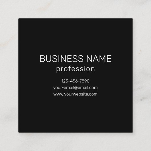 Modernes Logo- oder Designmuster mit jedem Bild Quadratische Visitenkarte (Rückseite)