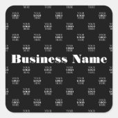 Modernes Logo- oder Designmuster mit jedem Bild Quadratischer Aufkleber (Vorderseite)