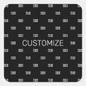 Modernes Logo- oder Designmuster mit jedem Bild Quadratischer Aufkleber (Vorderseite)