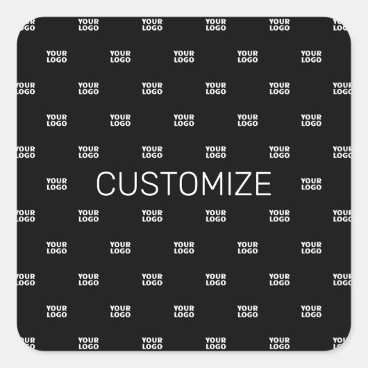 Modernes Logo- oder Designmuster mit jedem Bild Quadratischer Aufkleber (Vorderseite)