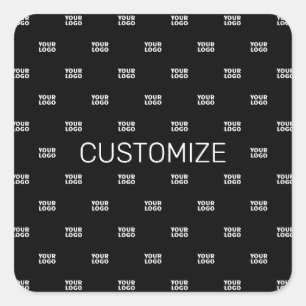 Modernes Logo- oder Designmuster mit jedem Bild Quadratischer Aufkleber