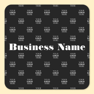 Modernes Logo- oder Designmuster mit jedem Bild Quadratischer Aufkleber