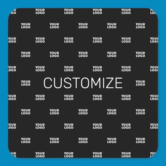 Modernes Logo- oder Designmuster mit jedem Bild Quadratischer Aufkleber