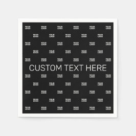 Modernes Logo- oder Designmuster mit jedem Bild Serviette