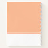 Modernes Logo-Peach-Business-Werbeheft Notizblock (Rückseite)