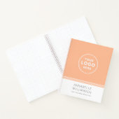 Modernes Logo-Peach-Business-Werbeheft Notizblock (Innenseite)