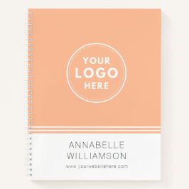 Modernes Logo-Peach-Business-Werbeheft Notizblock