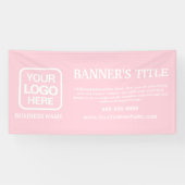 Modernes Logo Pink White Business Banner (Horizontal)