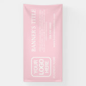 Modernes Logo Pink White Business Banner (Vertikal)