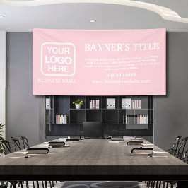Modernes Logo Pink White Business Banner
