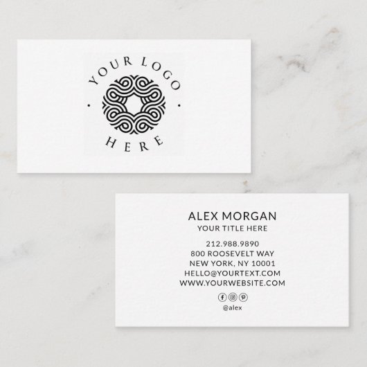 Modernes Logo Professional Visitenkarte (Vorne/Hinten)
