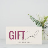 Modernes Logo professionell beige rote Geschenkkar (Stehend Vorderseite)
