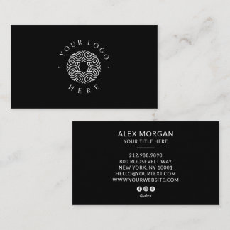 Modernes Logo Professionell Schwarz Visitenkarte