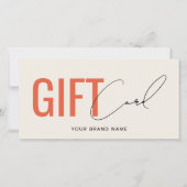 Modernes Logo professionelle beige orange Geschenk (Vorderseite)