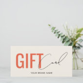 Modernes Logo professionelle beige orange Geschenk (Stehend Vorderseite)