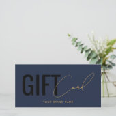 Modernes Logo professionelle marineblaue Geschenkk (Stehend Vorderseite)