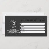 Modernes Logo professionelles Grau-Schwarz Geschen (Rückseite)