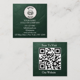 Modernes Logo QR-Code-Scan-Website Quadrat Quadratische Visitenkarte