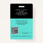Modernes Logo, QR Company Abzeichen Ausweis (Rückseite)